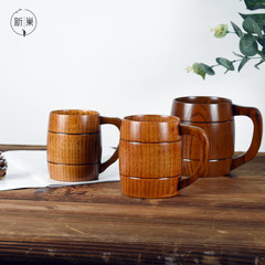 New Product Launch - Acacia Wood Vintage Large Handle Beer Mug - Water Cup Wholesale