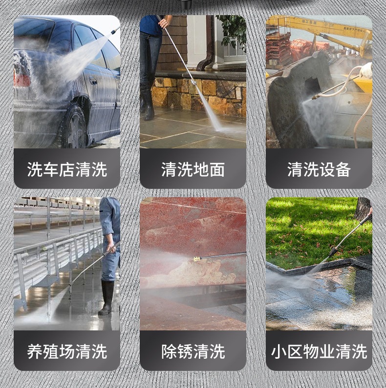 Black Cat Zige Pressure Car Washing Machine 220V Household High-Power Cleaning Machine Water Gun Car Washing Machine Commercial Automatic Copper