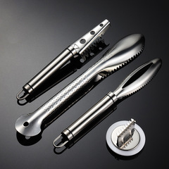 Aion 304 stainless steel integrated fish scale planer, practical fish killing multi-functional tool, manual aquatic fishing gill removal