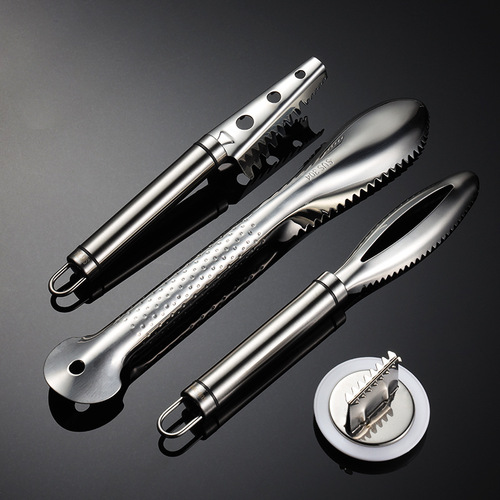 Aion 304 stainless steel integrated fish scale planer, practical fish killing multi-functional tool, manual aquatic fishing gill removal