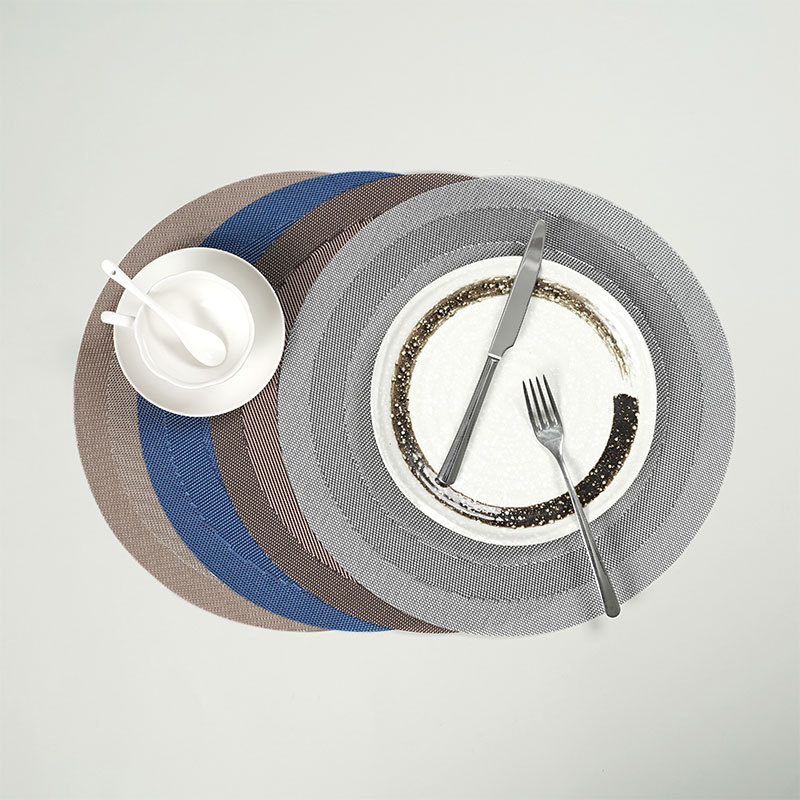 Round Western-Style Pvc Placemats, Hotel Insulation Mats, Household Easy-To-Clean Table Mats, Anti-Scalding Insulation Mats, Coasters Wholesale