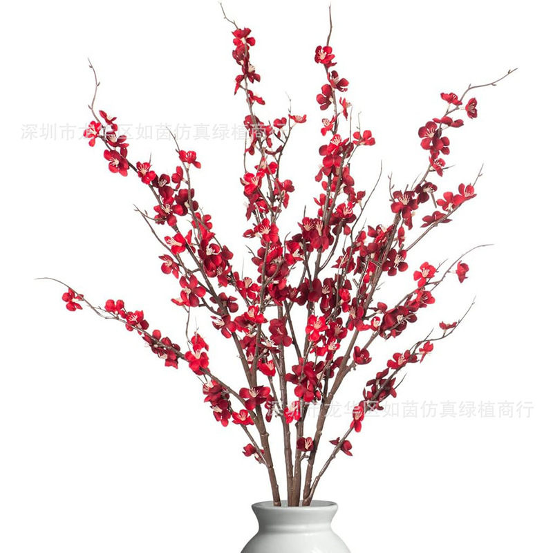 Cross-Border Artificial Plum Blossom Branches, Fake Flowers Wholesale, Silk Flowers, Artificial Bouquets, Artificial Green Plants for Decoration, Artificial Cherry Blossoms Cross-Border Artificial Plum Blossom Branches, Fake Flowers Wholesale, Silk Flowers, Artificial Bouquets, Artificial Green Plants for Decoration, Artificial Cherry Blossoms