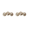 Fresh small design advanced earrings from pearl, french style, 2023 collection, high-quality style