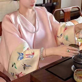独特漂亮高级感超好看新中式国风粉色外套改良唐装上衣女2025新款