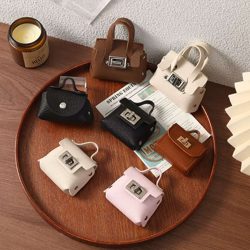 新款pu皮革小包包挂件创意迷你手提包钥匙扣吊坠小包挂饰饰品配件