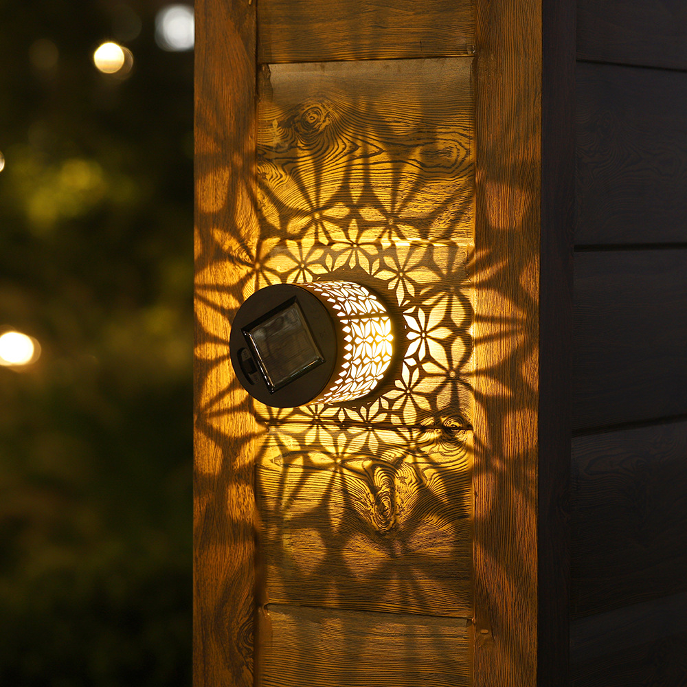 Transfronterizos solar exterior lámpara de pared lámpara de proyección lámpara de jardín impermeable lámpara de pared lámpara de césped hueco lámpara de jardín lámpara de decoración