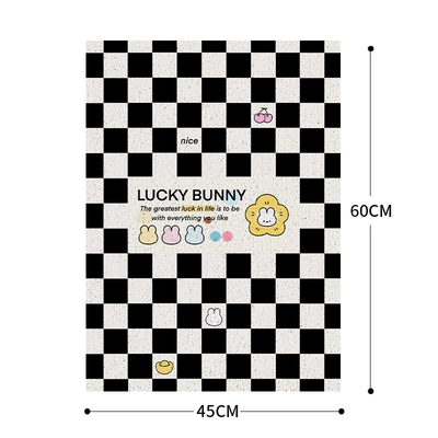 Electric vehicle foot mat | Bell Universal Foot Mat - 45x60silk-circle-feet-checkerboard-rabbit