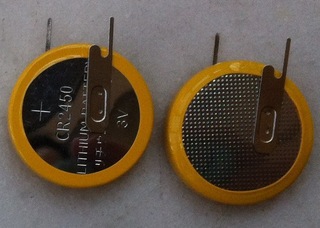 3V电池　CR2450焊脚电池 立式焊脚　纽扣电池　CR2450 门禁卡电池