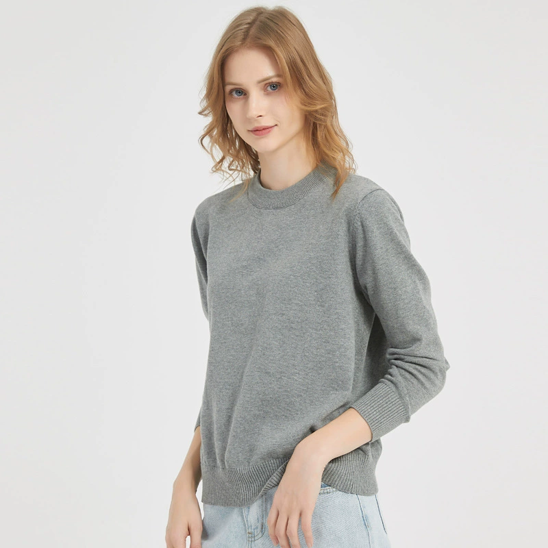 Cotton base body-friendly knitted demi-season thin sweater, western style