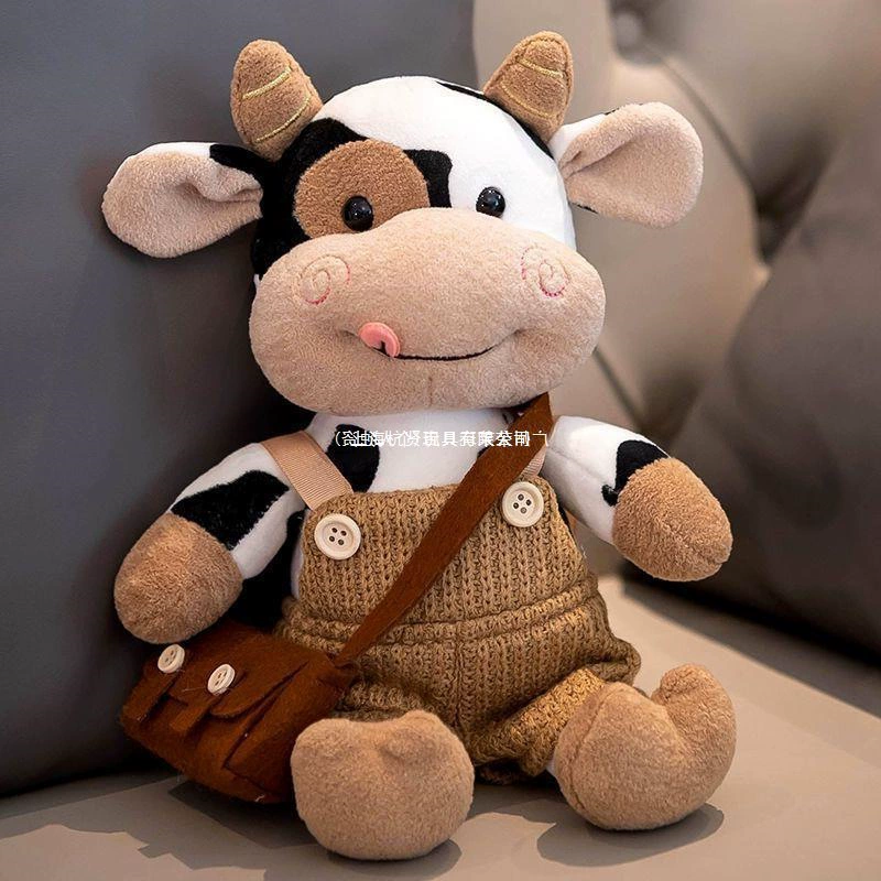 Милый теленок кукла корова кукла корова год талисман кукла плюшевая игрушка подарок на день рождения тряпичная кукла