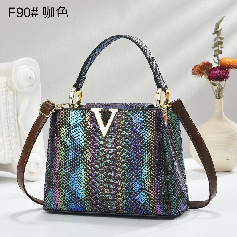 Bolso elegante y texturizado con diseño de piel de serpiente y patrón de cocodrilo, bolso versátil para llevar cruzado o al hombro, bolso informal para mujer, bolsos transfronterizos.