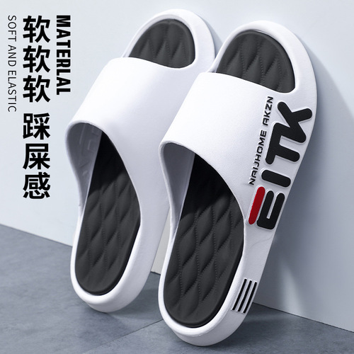 Men's summer new slippers, non-slip thick soles, outdoor sports, basketball, beach sandals, men's and women's slippers