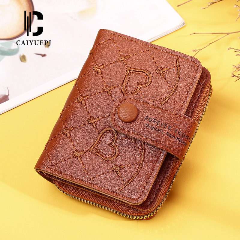 52g Weight Polyester Lining Material Zipper, Hidden Buckle Closure Type Small Wallets Bags Type 1 Piece Quantity Holiday, Daily Occasion Pu Leather Material Heart Shape, Solid Color Pattern All Seasons Season Women's Gender Simple Style Style Square Shape Women's Heart Shape Solid Color Pu Leather Zipper Hidden Buckle Wallets 8