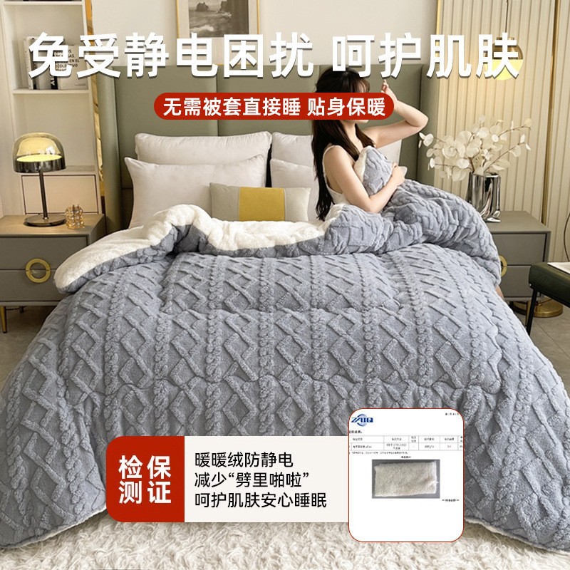 Taguita mantas de invierno engrosadas mantas edredones de cordero de coral sofá siesta de oficina almuerzo mantas al por mayor