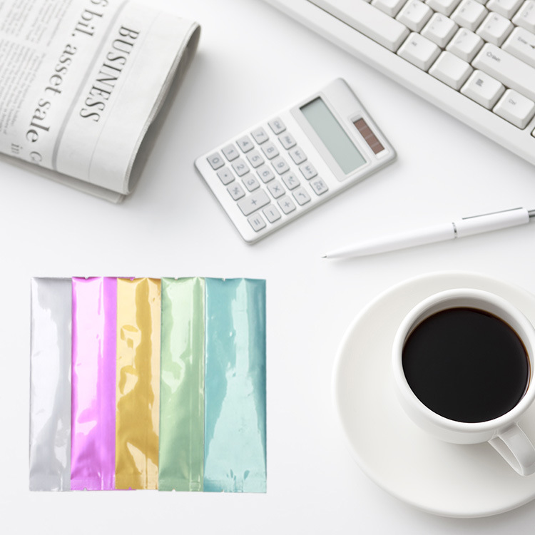 现货批发 代餐粉彩色纯铝箔封口袋 条形咖啡五谷杂粮食品包装袋