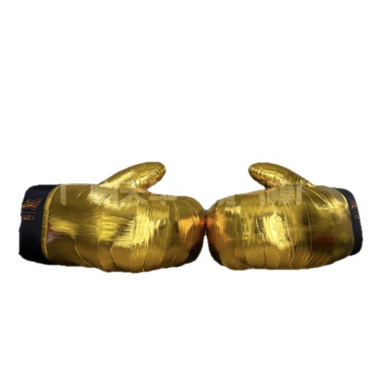 Fabricantes inflables guantes de boxeo inflables personalizados modelo inflable gran exposición al aire libre drenaje inflable de dibujos animados