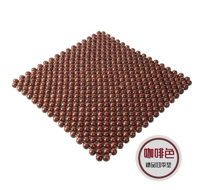 Summer car supplies car SUV universal seat cushion seat cover 3 colors optional wooden bead square cushion car wooden bead seat cover (Seat cushion, seat cover) - square-coffee-4444cm