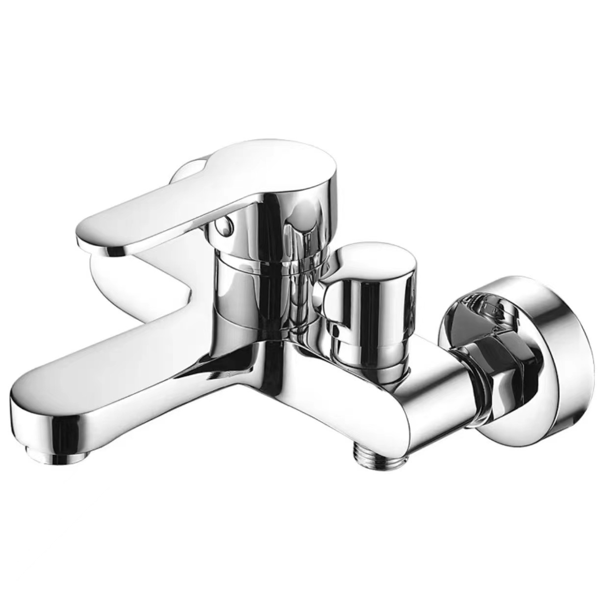 Grifo de ducha de ducha simple de cobre, grifo de ducha, baño, baño, lavado, grifo de bañera triple abierto lateral image 6