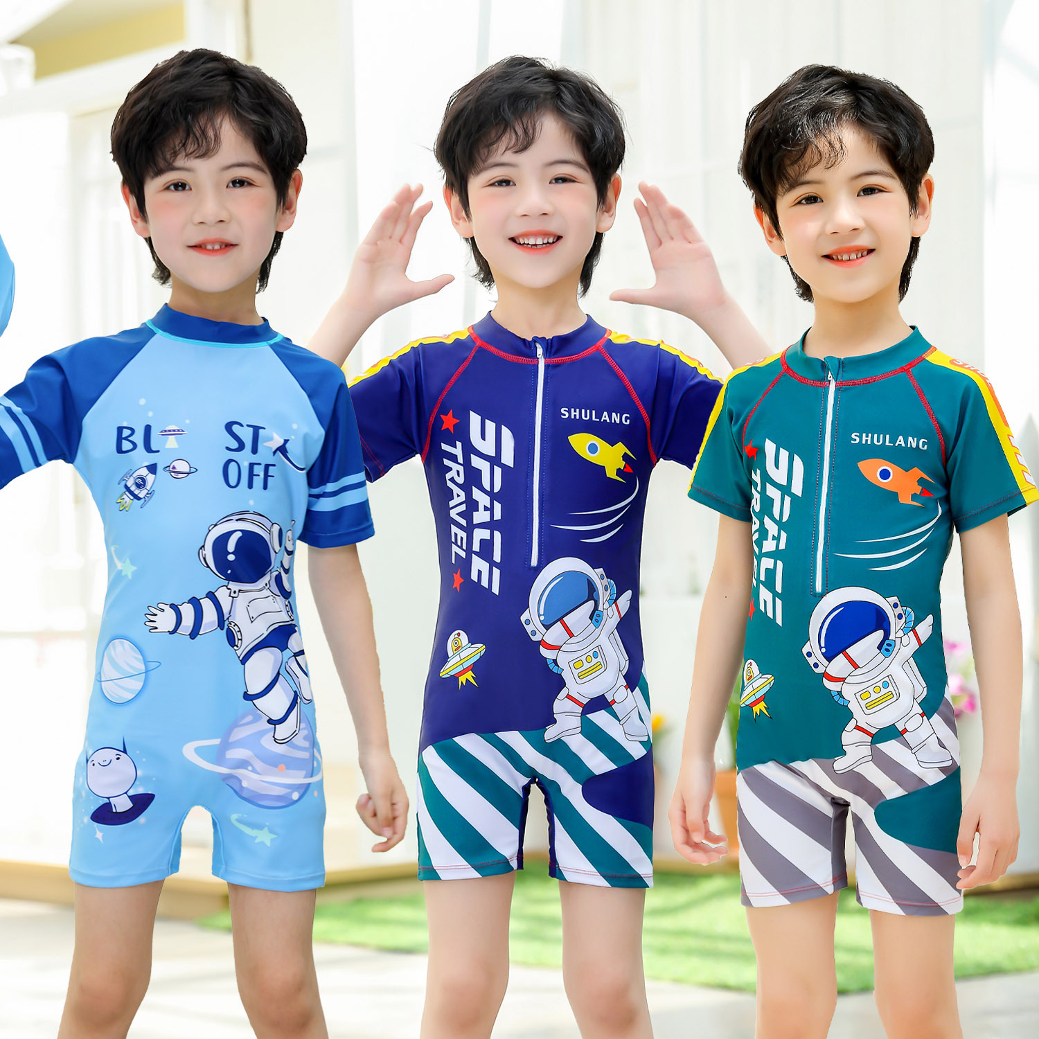 Boys' Swimsuits, Kidsren's One-Piece Suits, Quick-Drying Medium and Large Kidsren's Swimsuits, Kidsren's Swimsuits, 2024 New Baby Swimsuits