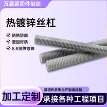 厂家定制热镀锌丝杠M8-M48牙条镀锌全牙螺栓全螺纹螺柱螺纹杆