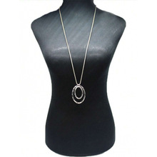 I 32692 Vintage large circle clavicle chain ���Ŵ��ԲȦ����