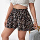 Cross-border Aliexpress Amazon Popular Women's Clothing Summer Abstract Full Printed Shorts Pants Skirt Waist Loose Shorts