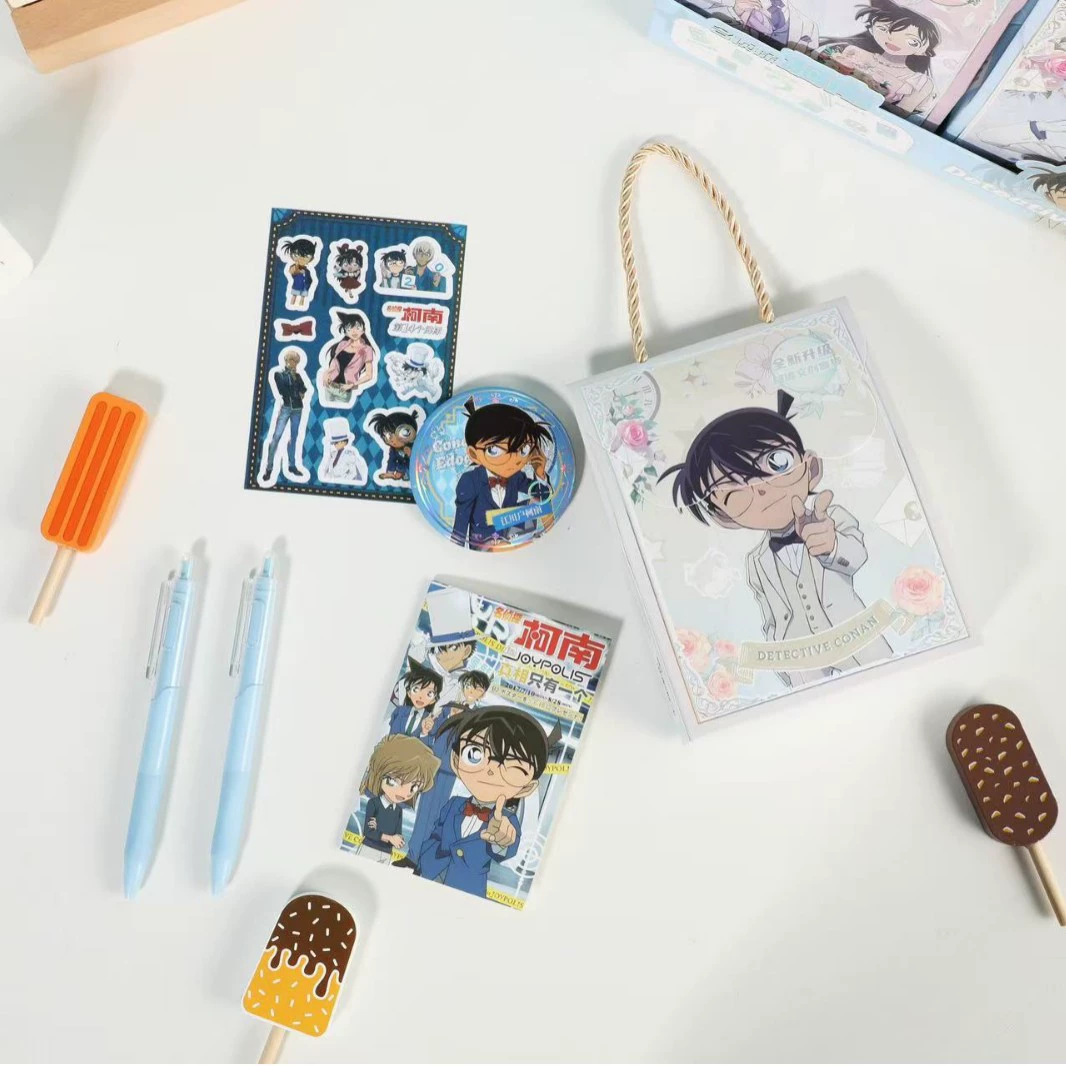 New Anime Conan Blind Box Lucky Bag Peripheral Stationery Gift Pack Sticker Notebook Multiple Randomly Issued
