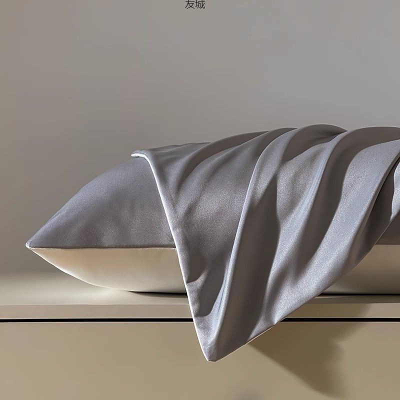 Ins 여름 아이스 실크 베개 케이스 쌍 팩 48cm x 74cm 가죽 더블 가구 커플 베개 내부 베개 커버 공장