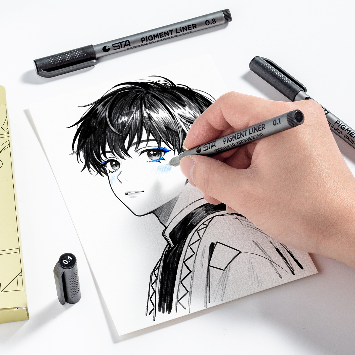 STA STA8050 arte gancho pluma aguja pluma ropa anime diseño línea proyecto pluma 9 modelos en caja