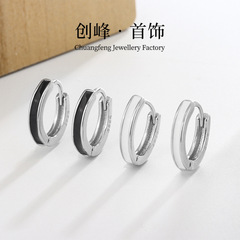 Bestselling black and white resin earrings for both men and women, stylish, temperament, versatile, simple and personalized earrings.