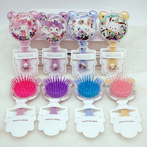 Cross-border Children's Cartoon Comb: Sanrio, Kuro-chan, KT Cat Air Cushion Comb & Ice Princess Elsa Airbag Massage Brush