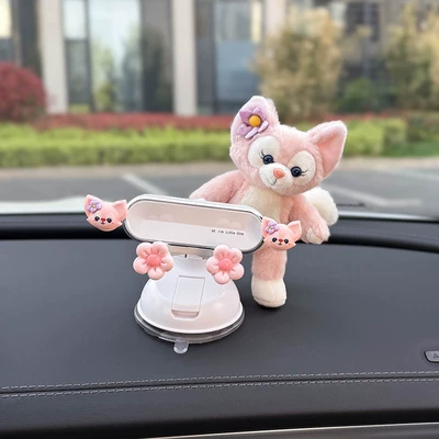 Star Dew Car Phone Car phone holder - belle-pink-flower-belle-white-phone-stand