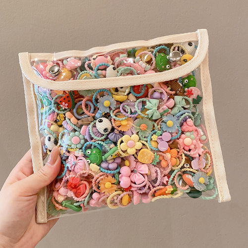 Children's rubber band female head tie cute baby does not hurt the hair headband baby little thumb hair band simple hair rope headwear