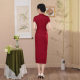 Mom Slim Cheongsam Young New Style Elegant Chinese Style Women's Clothing Republic of China Retro Improved Elegant Cheongsam Lady
