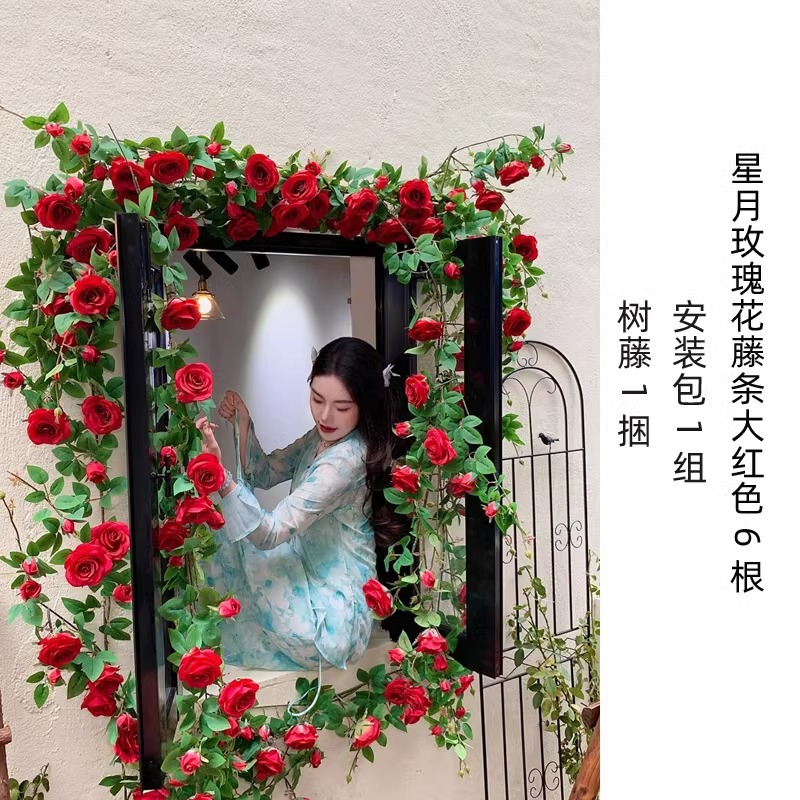 물 달 거울 꽃 스타일