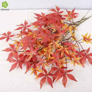 New Simulated Red Maple Leaves, Fake Plants, Living Room Table Flower Arrangements, Living Room Fake Leaves, Decorative Ornaments, Simulated Maple Leaves