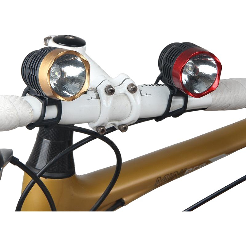 Luz de bicicleta faro 3 bloqueo de la luz de largo alcance bicicleta de montaña noche luz de conducción faro sombrero ala mochila luz 2032 batería X2