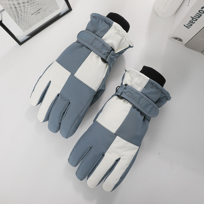 Guantes de esquí de invierno engrosados impermeables hombres y mujeres forrados de lana engrosada antideslizante a prueba de frío ciclismo pantalla táctil guantes calientes
