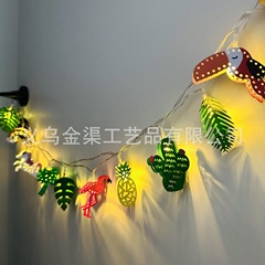2024 Summer Theme Party Decoration LED Hawaiian Parrot Pineapple Tortoise Shell Light String
