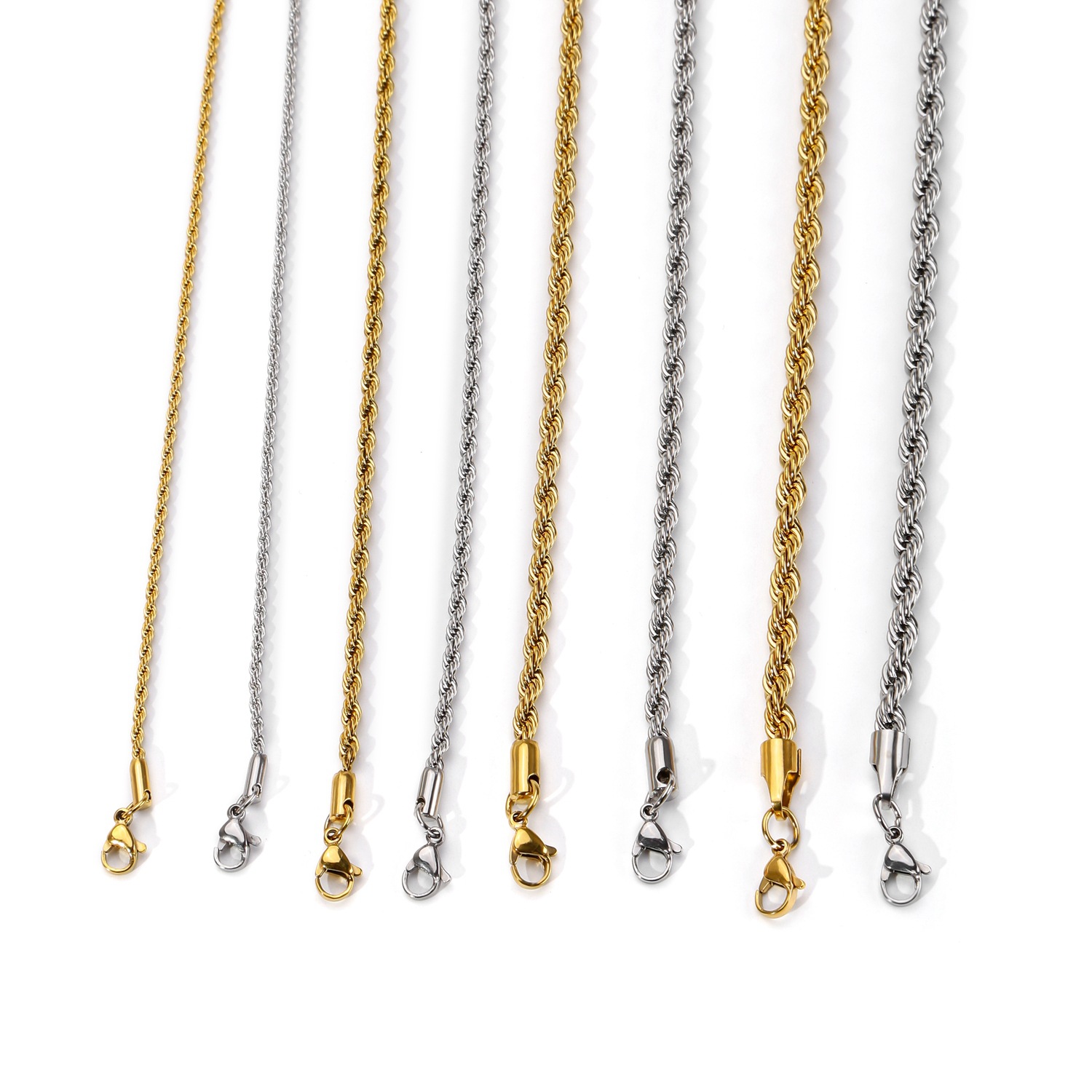 1 Piece Quantity Street Occasion Real Gold Plated 18K Gold Solid Color 316 Stainless Steel  Hip-Hop Retro Waterproof Non Tarnish 316 Stainless Steel  Bracelets
