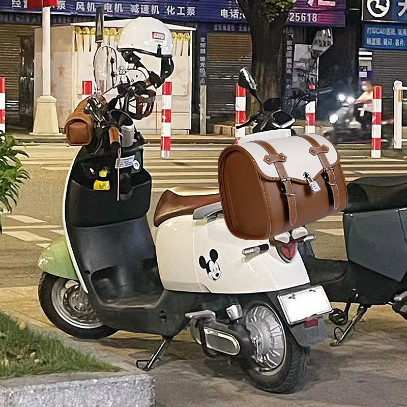 Electric Scooter Rear Bag Backrest Bracket Model, Convenient Detachable Rear Seat Bag, New Trendy Victoria Bag for Motorcycles