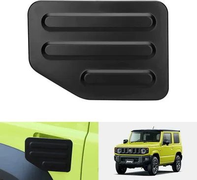 Suitable for Jb64 Jb74 Jimny Decorative Parts Three Horizontal Carbon Fiber Color Black Paste Abs Fuel Tank Cover (Tank cap) - black-matte-black
