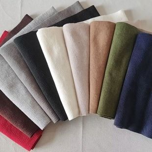 Pure Cotton Stretch down Jacket Ribbed Collar Elastic Knit Fabric Ribbed Fabric Extended Hand-Sewn