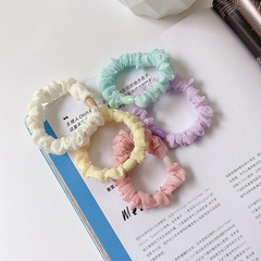 Peach-flavored girl~ Sweet candy color hair tie fabric headband versatile hair tie large intestine ring braided hair accessory for women