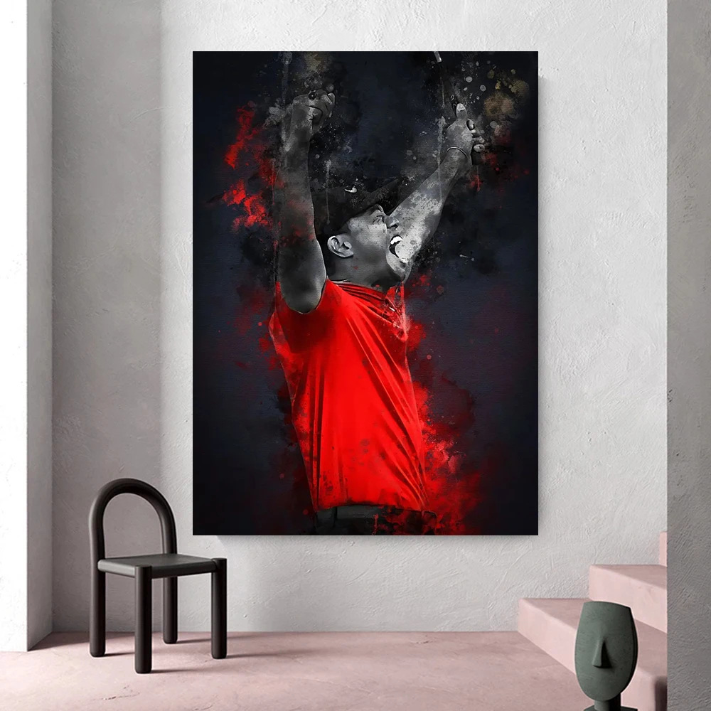 Comercio exterior caliente Copa del Mundo sala de estar decoración animada lienzo hogar core pintura al por mayor restaurante fondo mural