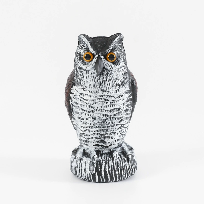 Симуляционная пластиковая сова дворовый сад украшение литьё crafts уличная охота приманка отпугнуть птиц и мышей круглая морда