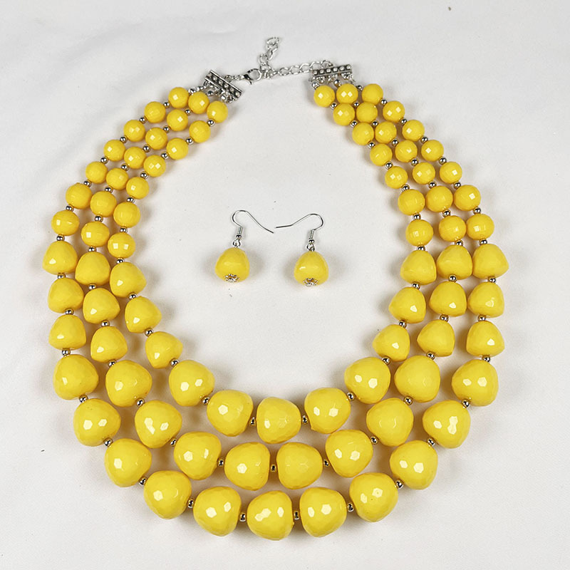 170g Weight Earrings, Necklace Classification 1 Set Quantity Holiday Occasion Acrylic Material Solid Color Pattern Unisex Gender Irregular Design Exaggerated Style Exaggerated Solid Color Arylic Irregular Unisex Earrings Necklace 11