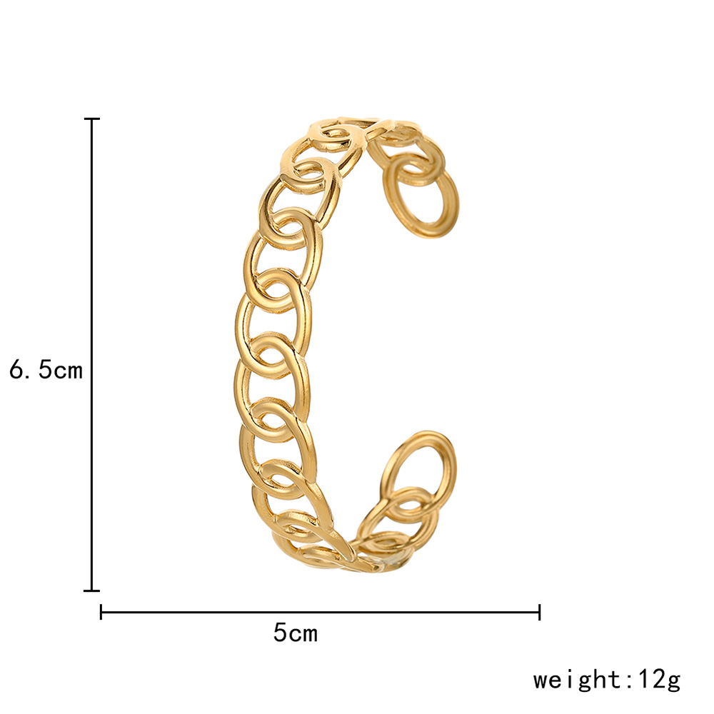 Einfacher Stil Geometrisch Auge Rostfreier Stahl Überzug Armreif 1 Stück display picture 1