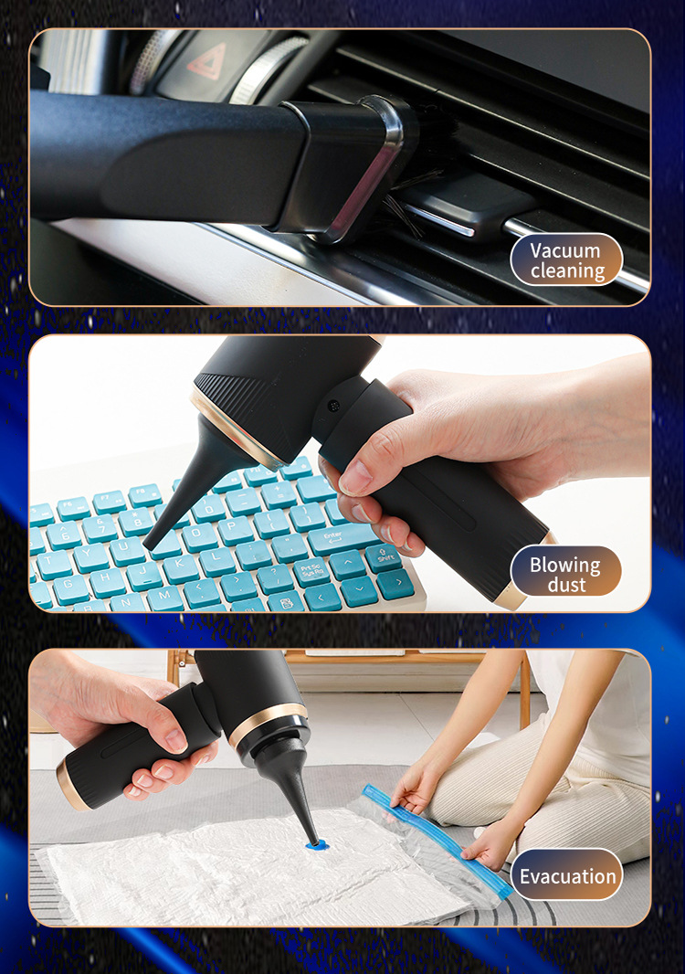 Cross-Border Vacuum Cleaner for Cars, Dual-Purpose Suction and Blowing, Small Mini Handheld Car Vacuum with Strong Suction Power