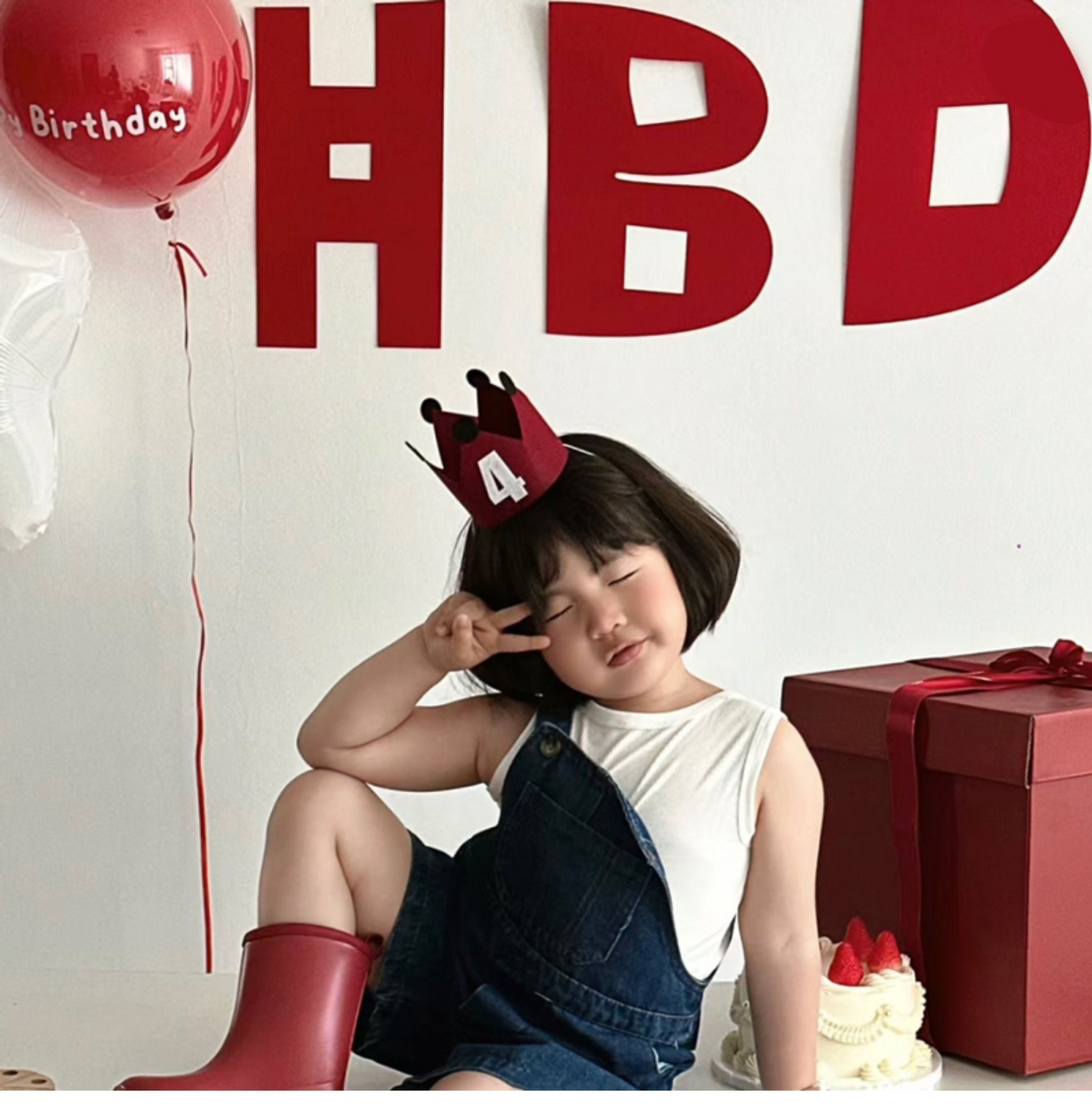 Birthday Decoration Set Red Felt Backdrop For Childrens Party_voghion.com